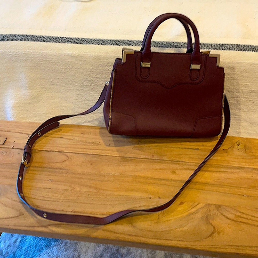 genuine leather rebecca minkoff satchel bag